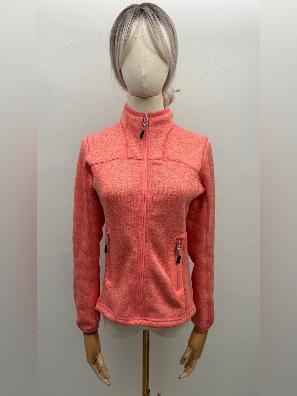 Icewear Iceland Full Zip Fleece Jacket XS Coral Pink Heathered Outdoor Hiking